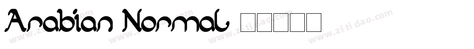 Arabian Normal字体转换